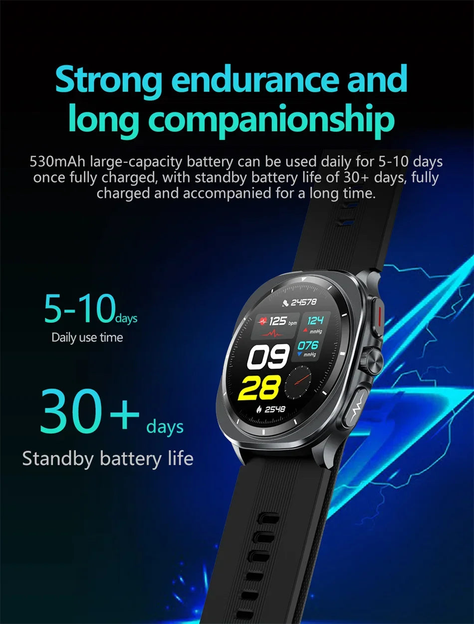 HY Digital Airbag Smartwatch for Huawei, Air Pump True Accurately Blood Pressure Watches Uric Acid Blood Lipids Health Watch Men