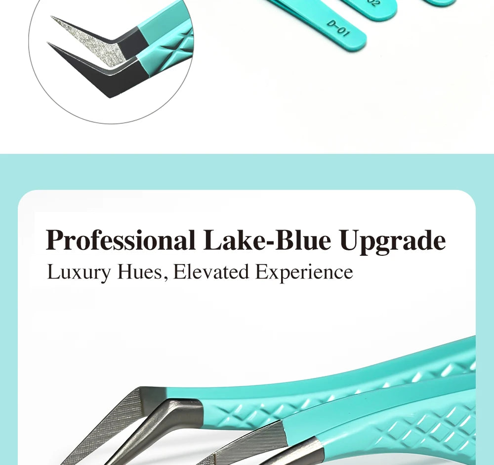 Eyelash Extension Tweezers D-01 | Precision Fiber Tip for Salon Results False Eyelashes Tidesmit