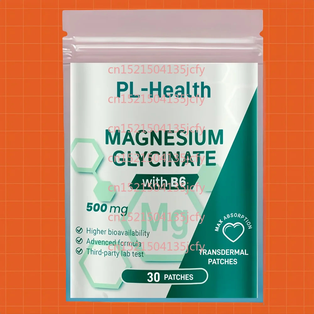 30 Patches Magnesium Glycinate Transdermal Patches 100% Chelated & Purified Supports Nerve Relife, Sleep Aid & Muscle