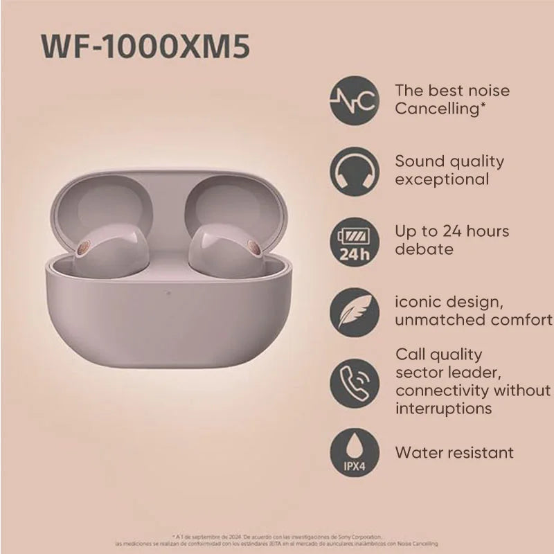 Sony WF-1000XM5 Wireless Headphones with Industry-Leading Noise Cancellation Tidesmit
