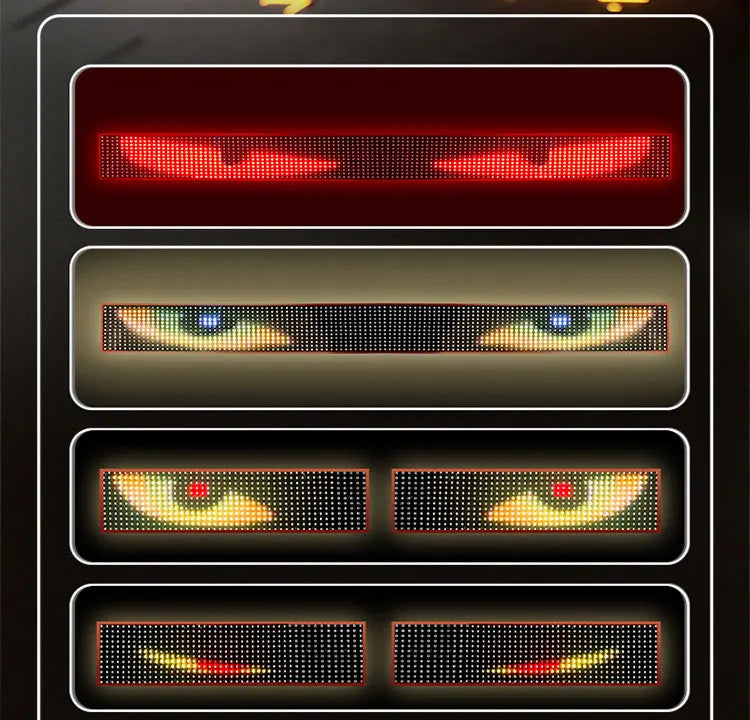 LED Pixel Panel Car Display 120x16.6cm - Programmable Scrolling Sign Tidesmit