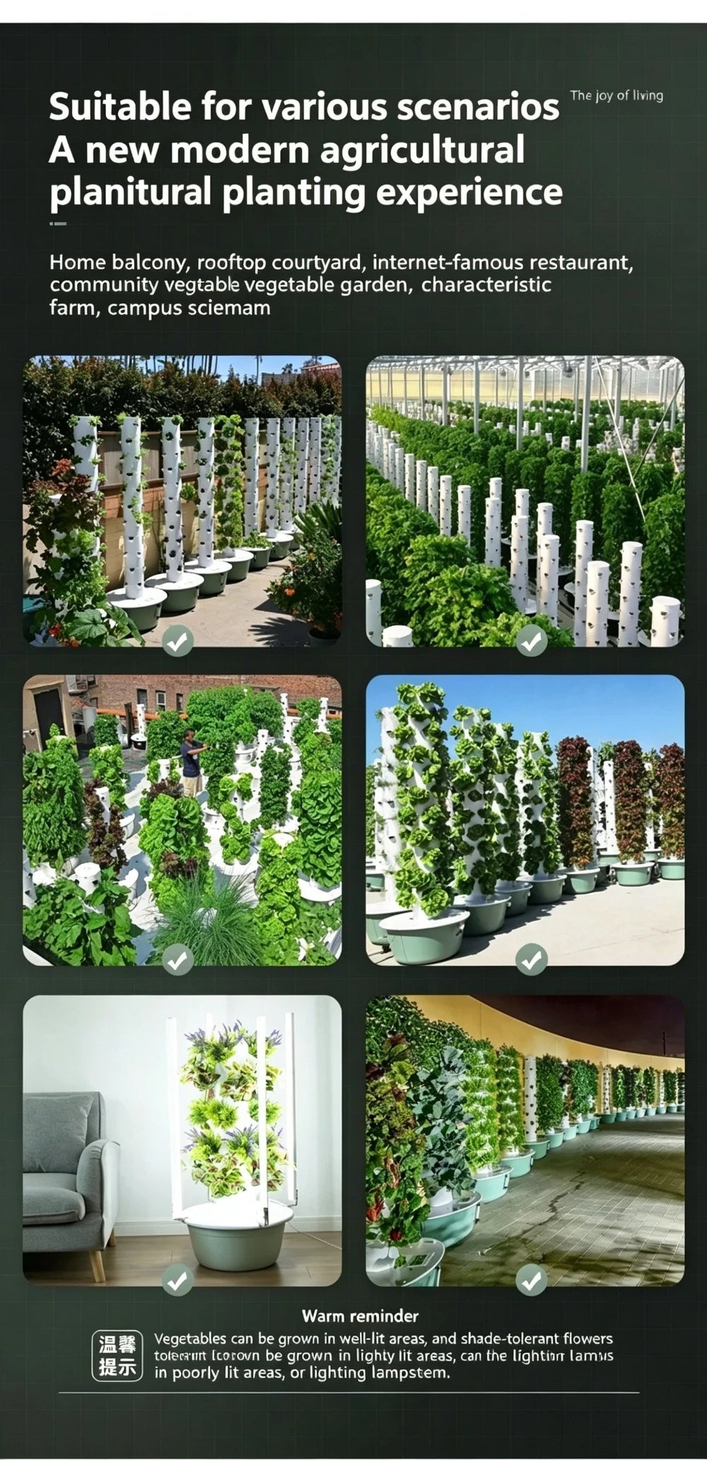 Hydroponic Growing System - Vertical Aeroponic Tower Garden for Indoor Plants, Automatic Watering, Space Saving, Ideal for Home