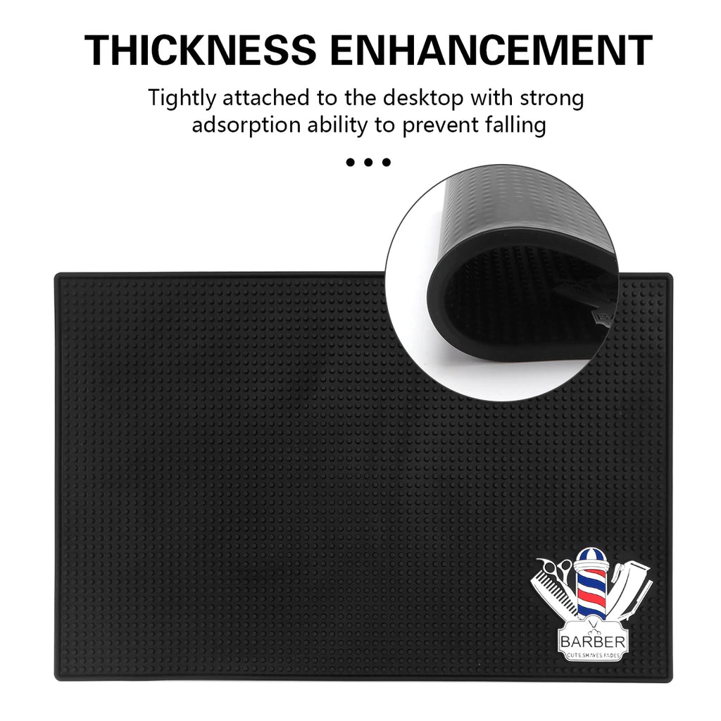 Barber Station Mat | Non-Slip Heat-Resistant Hair Tool Organizer Massage Chairs Tidesmit