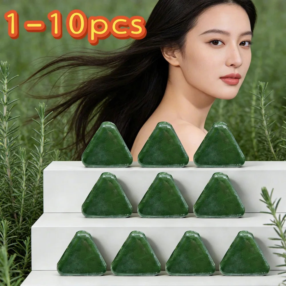 Usman Grass Shampoo Soap Herbal Plant Extract Anti-removal Hair Nourishing Refreshing Oil Control Handmade Shampoo Soap 1-10PCS