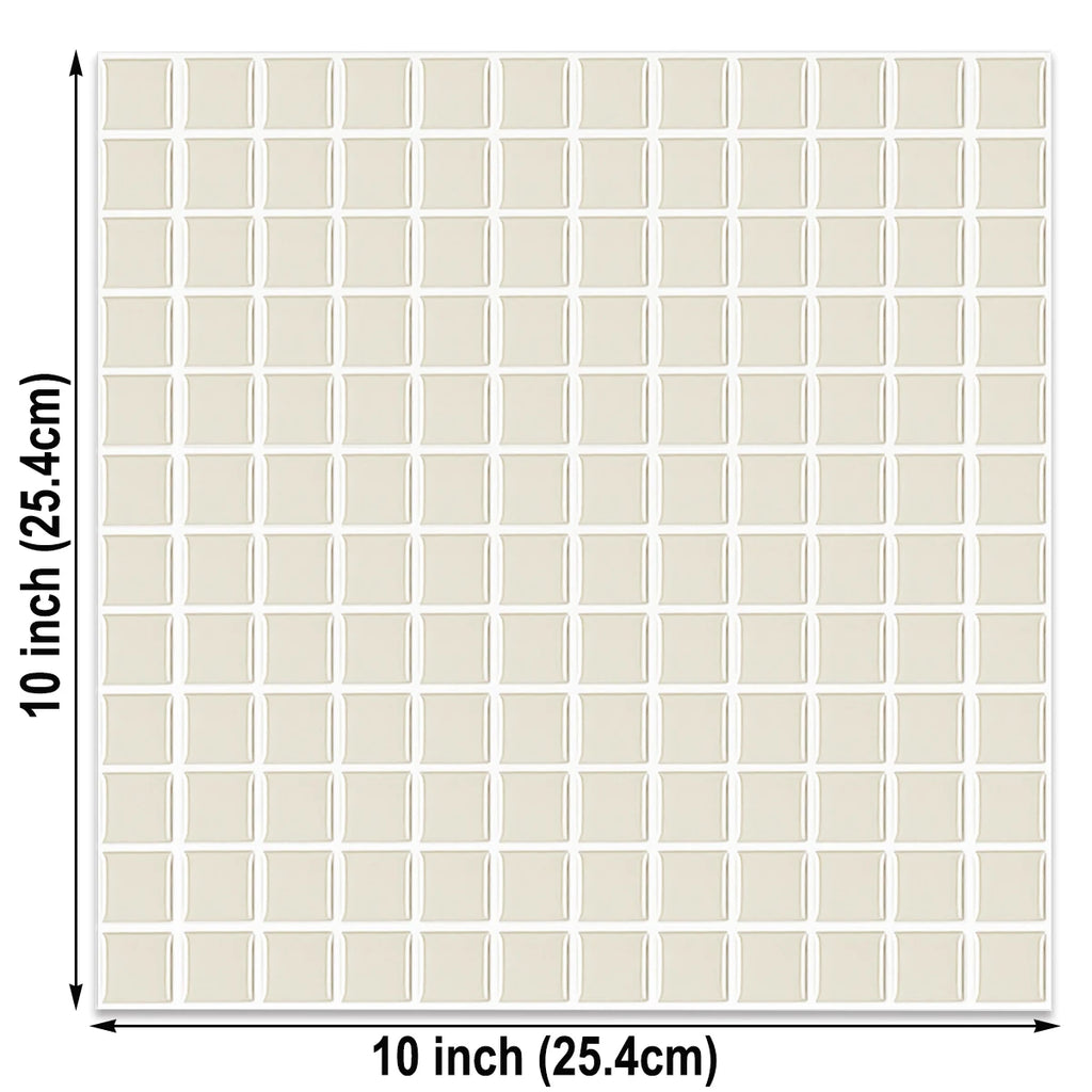 3pcs Christmas Style Wall Sticker Mosaic Tiles Self Adhesive Kitchen Vinly Wallpaper  Removable Waterproof Square Wall Decals