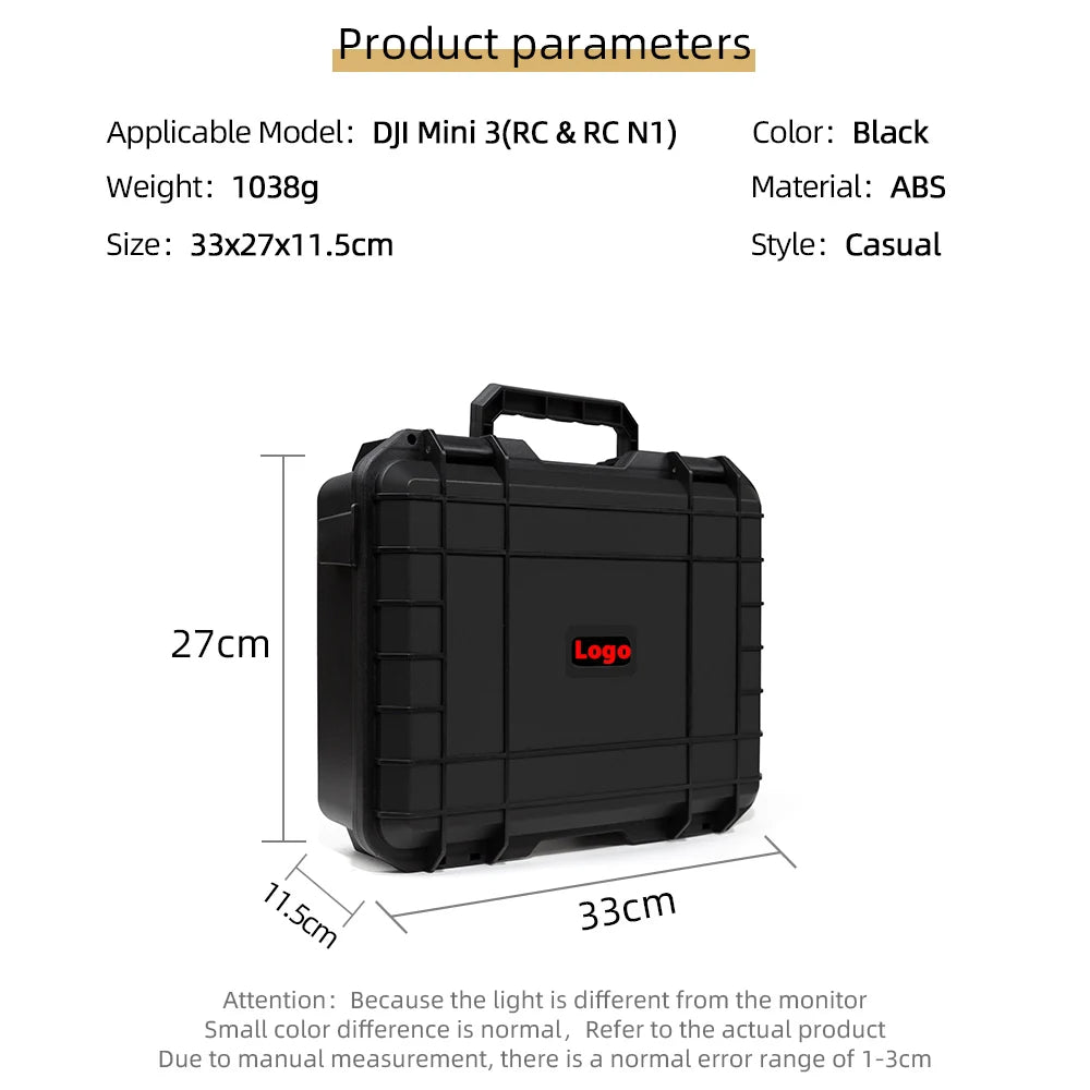 DJI Mini 3 Pro Hard Case: Waterproof Protective Carrying Box Tidesmit