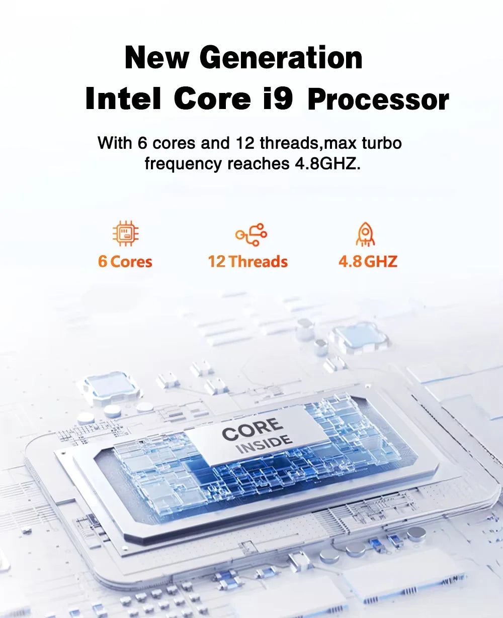 NEW Windows 11 Pro Mini PC Protable Gaming i9 10980HK N150 16/32GB RAM WIFI6 BT5.2 4K 1/2TB SSD 1000Mbps Mini Gamer Computer PC