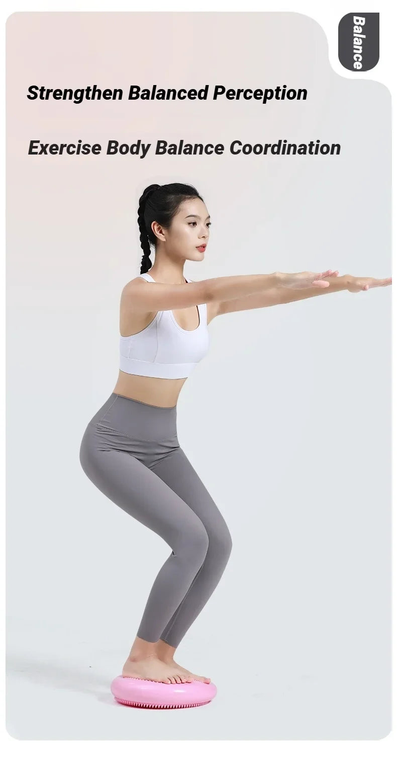 Inflatable Balance Cushion Thickened Explosion-Proof Soft For Yoga Massage Workout Pad Seat Ball