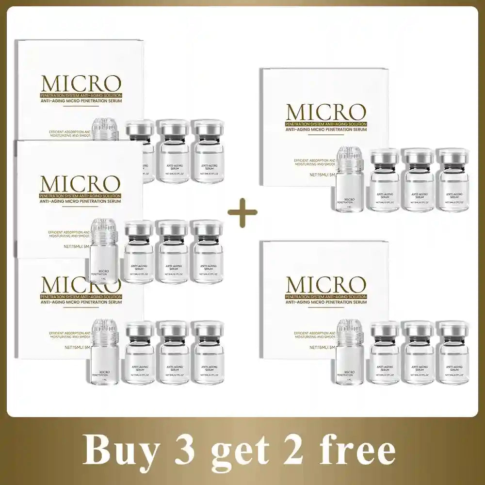 Advanced Collagen Repair Skin Care Set: firming, lifting, anti-aging micro penetration serum vials for rejuvenation.