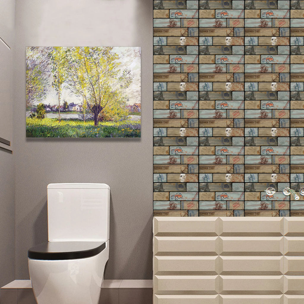 10/20Pcs Peel and Stick Tile Backsplash Thicker Design Marble Tiles 12"X12" Stick on Backsplash Self Adhesive Tiles for Any Room