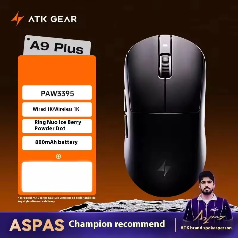 ATK A9 PLUS ULTRA Series Mouse Dual 8K Wireless Mouse Bluetooth Lightweight PAW3950 Ultra Nordic52840 E-sports Mice Gift