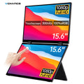 15.6" Folding Portable Monitor Dual Touch Screen 1080p 300nits VESA 75mm Freely Adjust Display Extender for Laptop PC With Bag