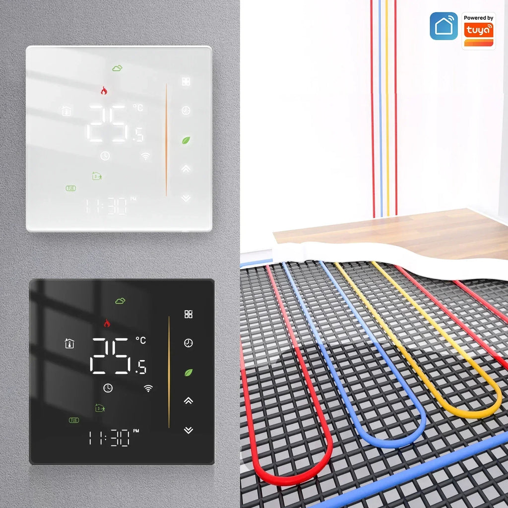 MOES Thermostat WiFi Wireless Room Temperature Controller of Water/Electric Floor Heating Gas Boiler Humidity Tuya Alexa Google