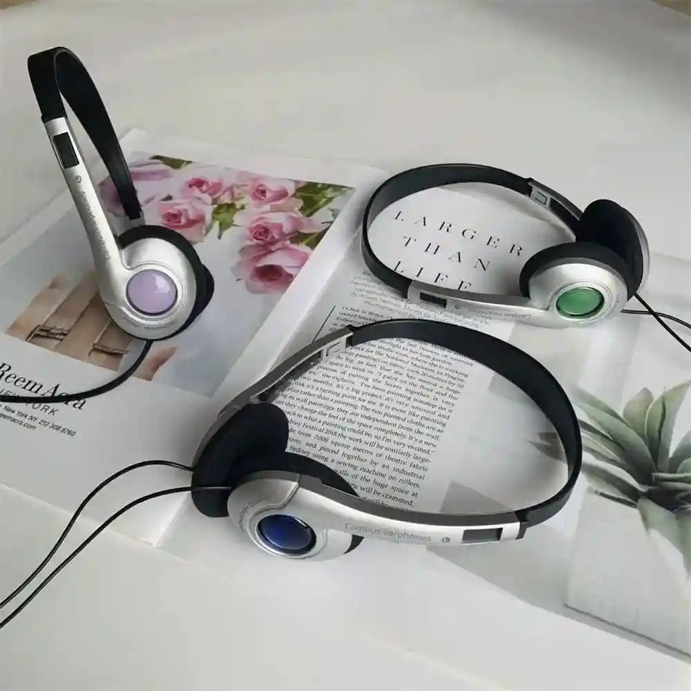 Retro Wired Over-Ear Headphones Y2K Style - Tidesmit Audio Tidesmit