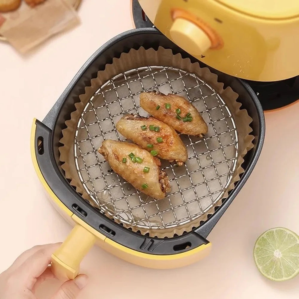 Portable Round Air Fryer Rack Stainless Steel Stackable Grid Grill with Foot Cooling Rack Home Kitchen Oven Steamer Cooker