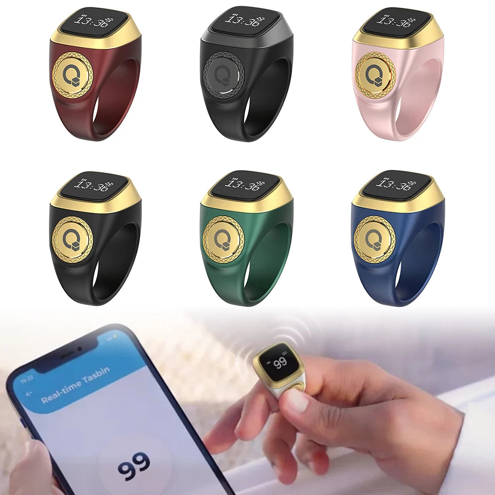 Smart Zikr Ring Counter Waterproof Health Monitor by Tidesmit Tidesmit