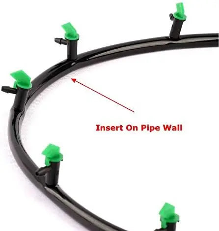 60PCS 4GPH Flag Drip Emitter Drip Emitters 16L/H Emitter Sprinkler Drippers System Connect 4mm/7mm Hose for Lawn Vegetables Gard