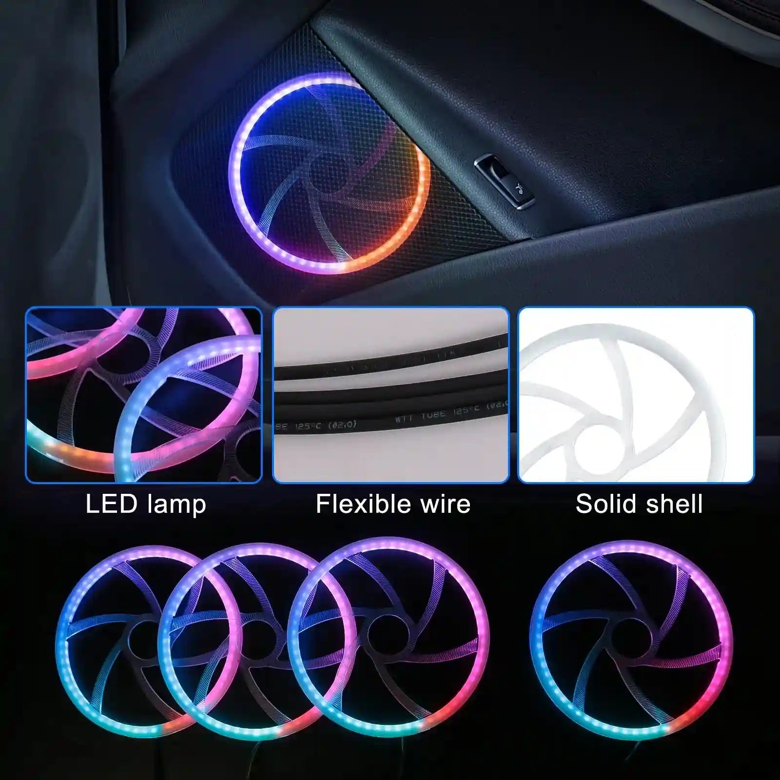 Tidesmit RGB Symphony Car Ambient LED Ring Light for Pro Content Creation Tidesmit