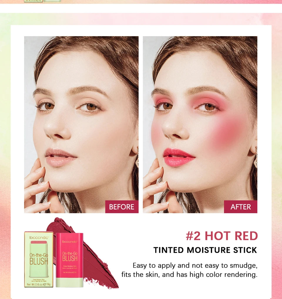 Tidesmit multi-functional blush stick waterproof cream rouge for brightening skin tone face makeup texture detail