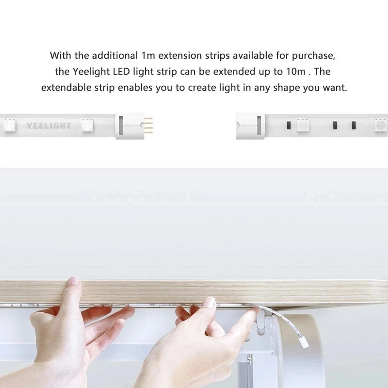 Global version Yeelight LED Smart Strip Light 1S 2m Long WiFi RGB Color LED Strip For Homekit Google Mijia Alexa  SmartThings