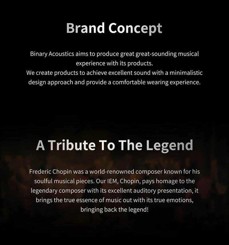 Binary Chopin 1DD+3BA Hybrid HiFi Earphones by Tidesmit Tidesmit