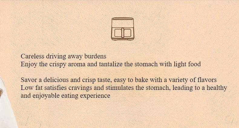 220V Air Fryer Household New Intelligent Large Capacity Visual Non Flip Oil Free Multifunctional Electric Oven Machine