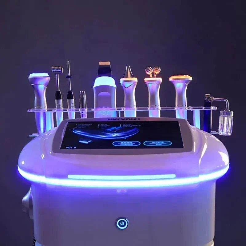 9-in-1 Hydra Facial Machine: Professional Oxygen Jet Skin Care System Massage Chairs Tidesmit
