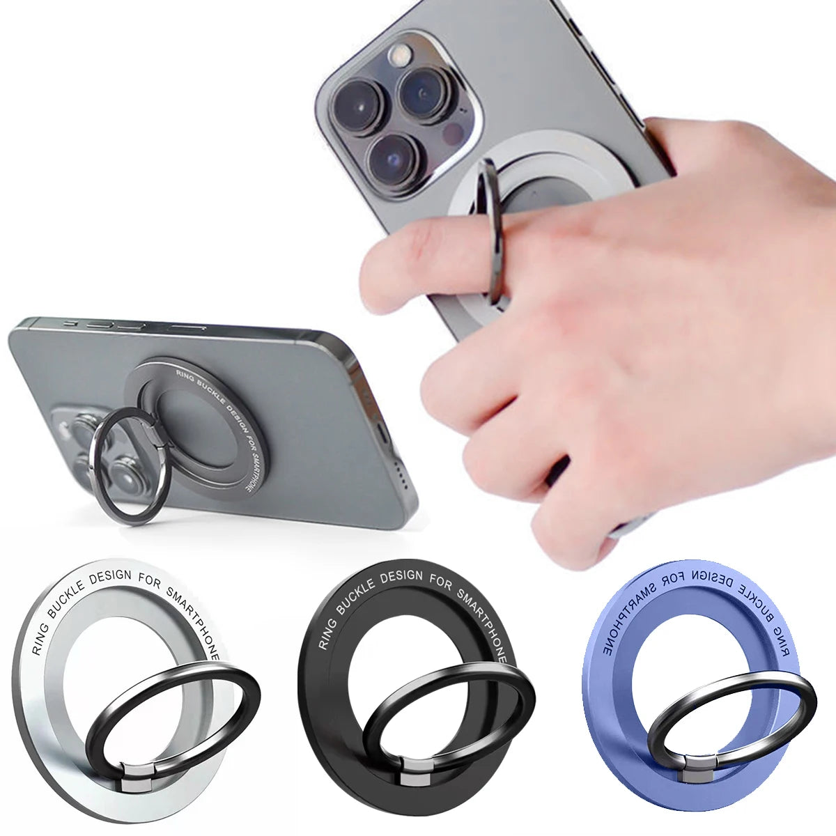 Magnetic Phone Holder Stand Magnet Finger Ring Socket for Magsafe Wireless Charging for IPhone14 13 12 Pro/Max Cellphone Bracket