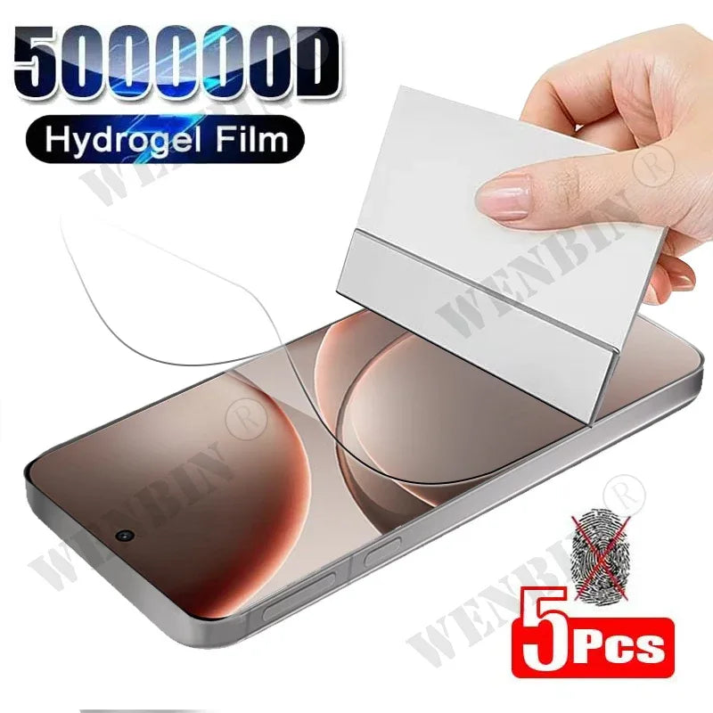 Oppo Screen Protector Hydrogel Film Full Coverage - 5 Pack Transparent Tidesmit