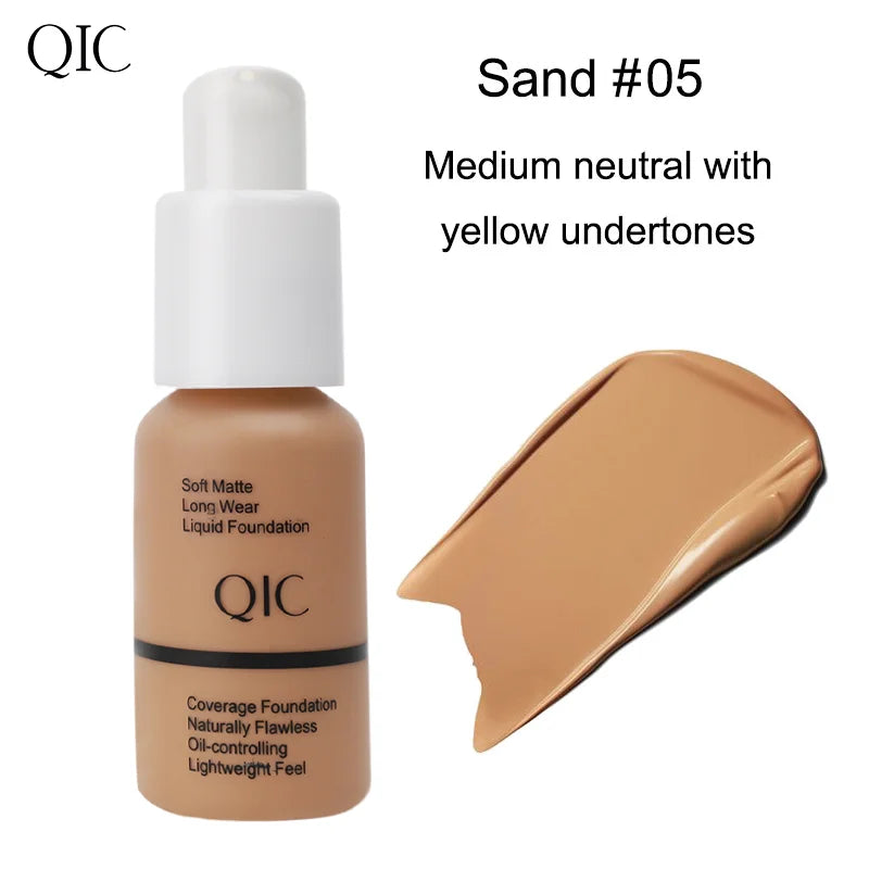 Tidesmit liquid foundation face makeup swatch showing long lasting waterproof matte coverage and oil control