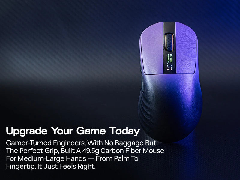 EPOMAKER Carbonis Tri-mode Wireless PAW3950 Sensor Gaming Mouse 8K Polling Rate & 30K DPI Ergonomic Mouse with Digital Display