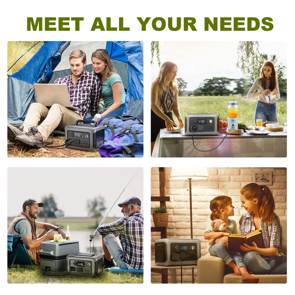 Portable Power Station 600W LiFePO4 Battery with PD Fast Charging Tidesmit