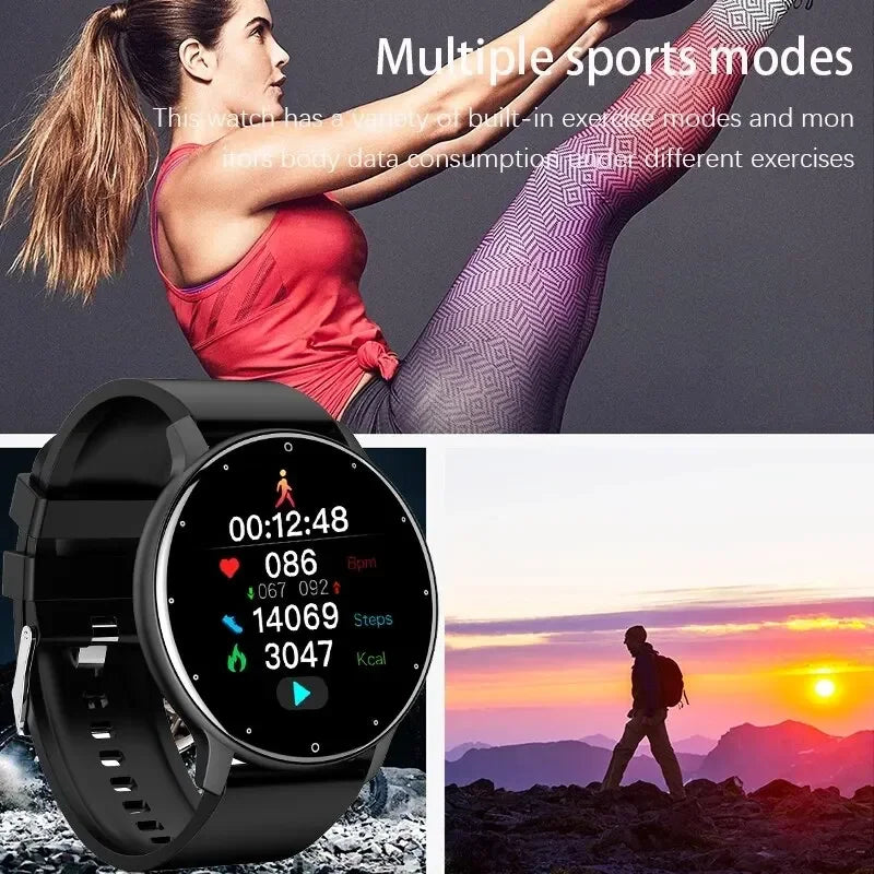 ZL02D Men Smart Watch Full Touch Screen Sport Fitness Tracker IP68 Waterproof Bluetooth Smartwatch for Men Women Smartphone 2023