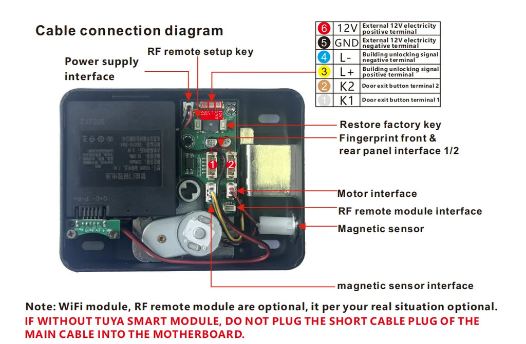 Outdoor Gate Waterproof Smart Tuya Wifi Lock 3D Face Recognition Digital Code Keyless App Remote Biometric Fingerprint Rim Lock