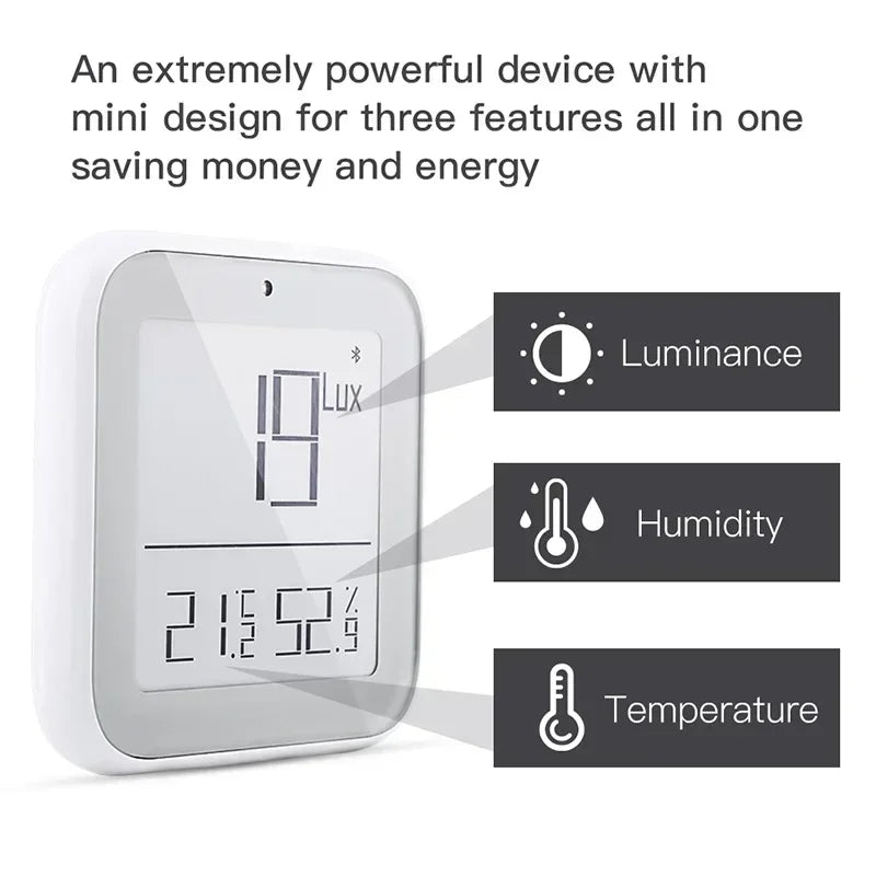 SmartLife Tuya Smart ZigBee Bluetooth-Compatible Mesh Brightness Thermometer Light Temperature Humidity Detector Wireless Remote