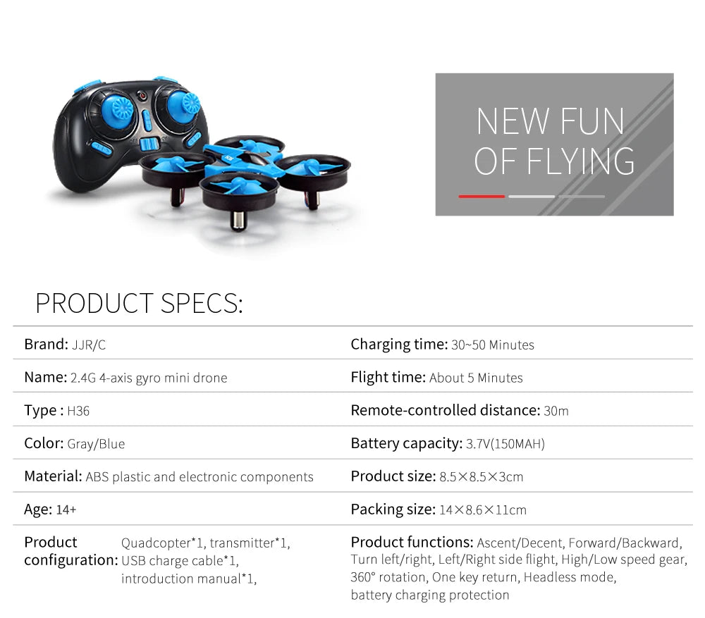 Mini RC Drone for Kids with Headless Mode and 360 Flips - Tidesmit Tidesmit