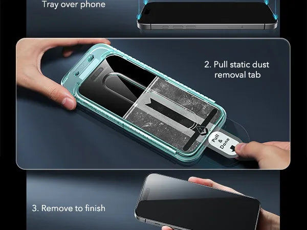 iPhone 16 Anti-Peek Screen Protector Tempered Glass 3 Pack Tidesmit