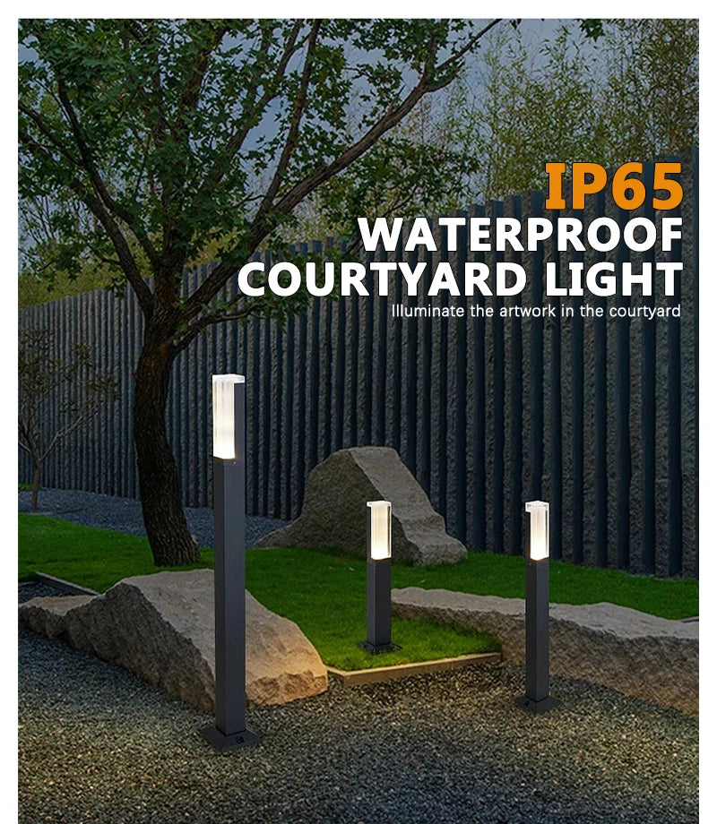 LED Lawn Light, Garden IP65 Waterproof Decorative Landscape Light AC85-265V Courtyard Lamp,rural Villa Road Outdoor Lighting