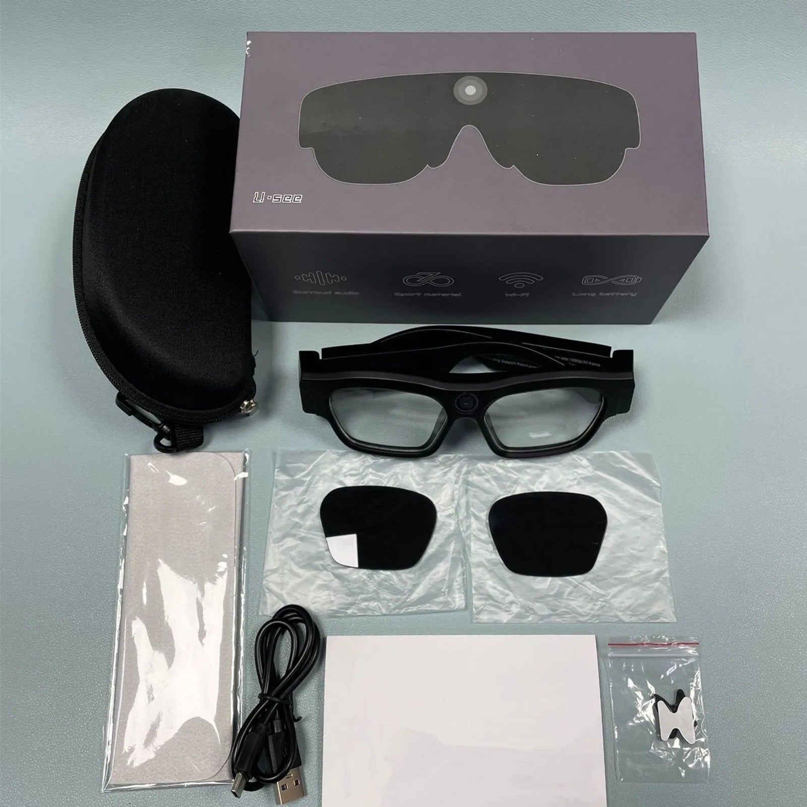Smart Glasses With 4K Camera - Bluetooth Audio - Tidesmit 64G Tidesmit