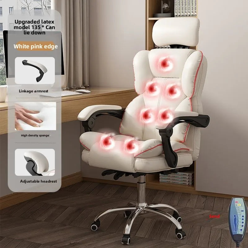 Massage Gaming Chair with Reclining Back Support and Heat Therapy Massage Chairs Tidesmit