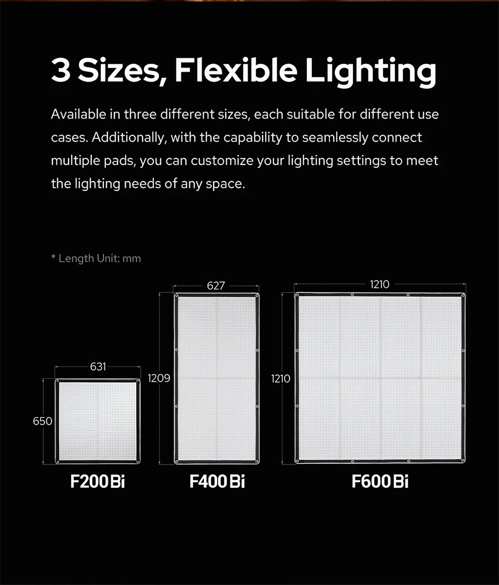 Flexible LED Mat Light Bi-Color 2700K-8500K - Professional Studio Lighting Tidesmit