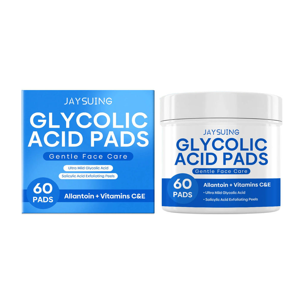 Glycolic Acid Exfoliating Pads | Salon-Quality Brightening Treatment Scrubs Treatments 60pads boxed Tidesmit