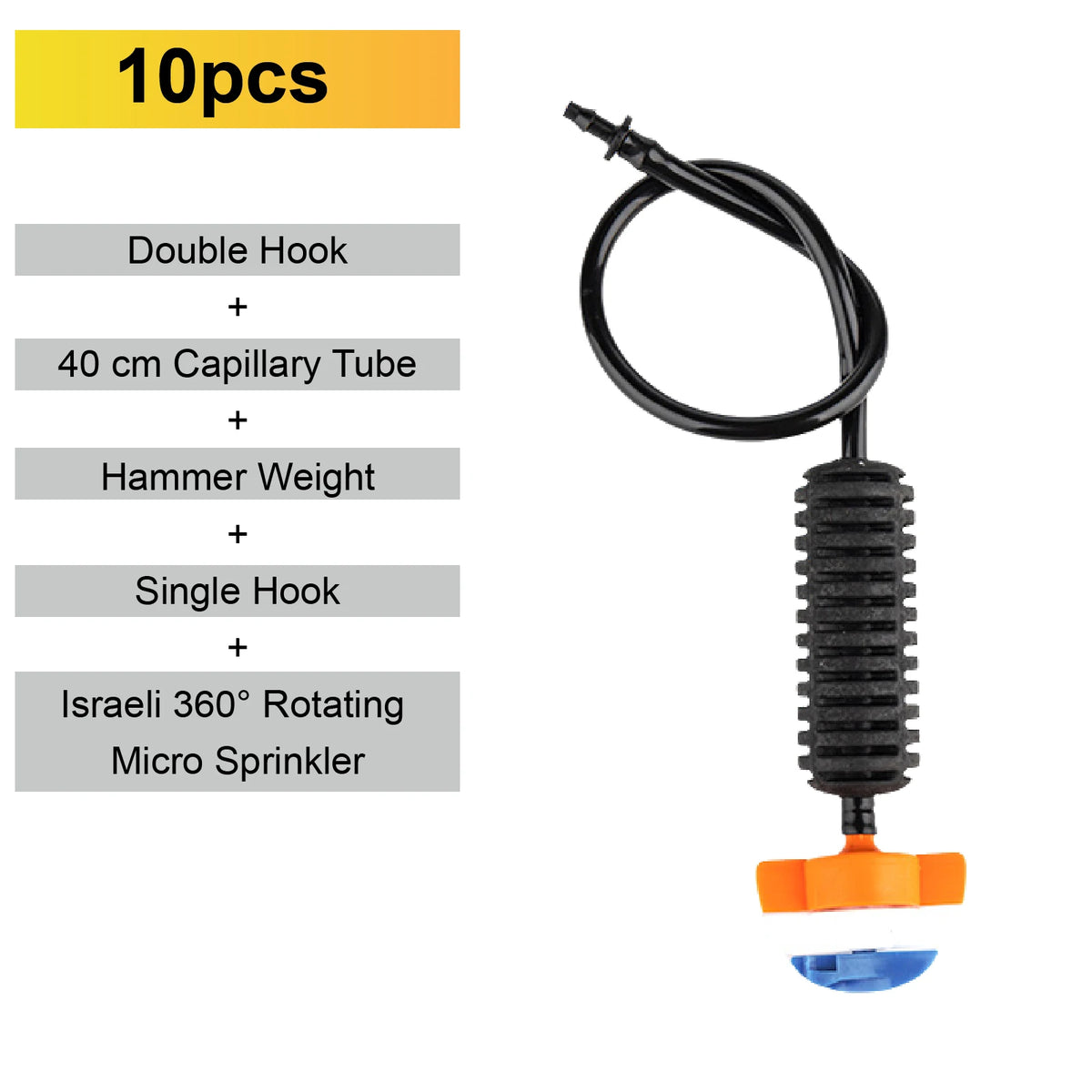 Israeli 360 rotating micro sprinkler nozzle with capillary tube and blue mist head