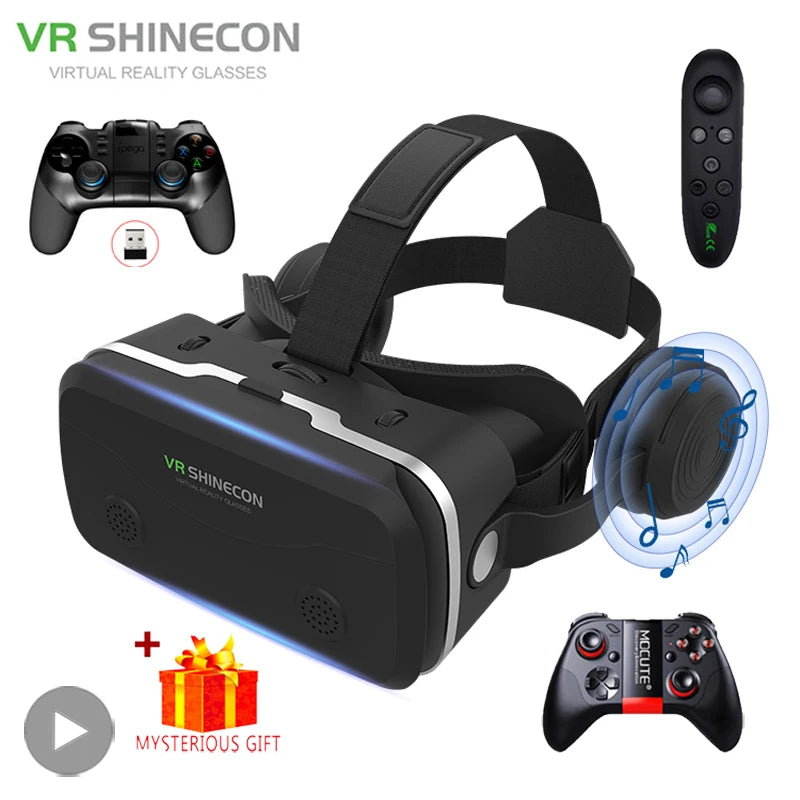 VR Headset for Smartphones - Immersive 3D Glasses with Remote Controller Tidesmit