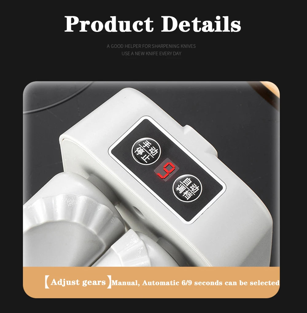Tidesmit automatic electric dumpling maker machine for rapid empanada and ravioli pressing in kitchen accessory mode.