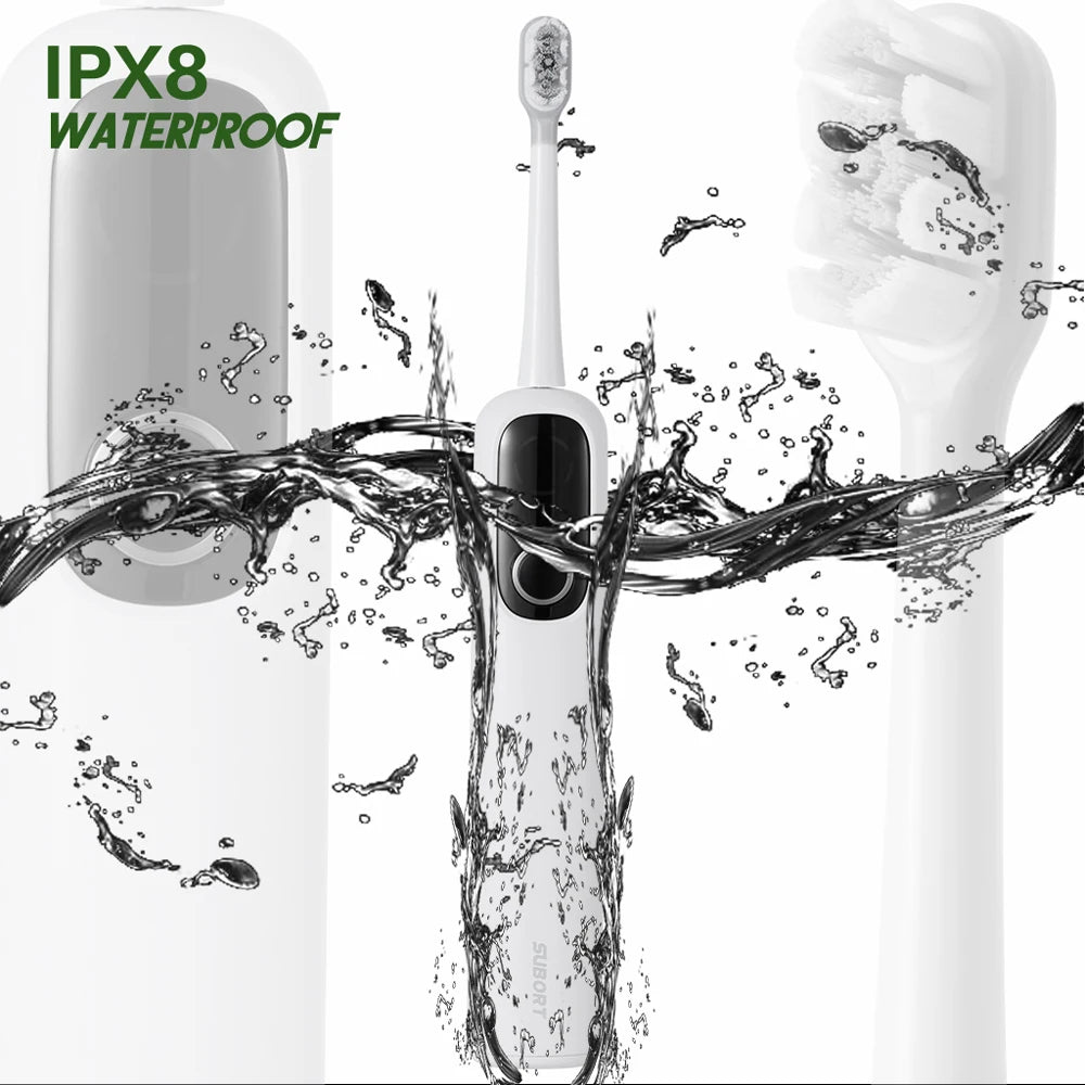 SUBORT S1 Sonic Oscillating Electric Toothbrush, 60° Swing, UV Sterilization Box, Copper-Free Brush Head, 220 Days Battery Life