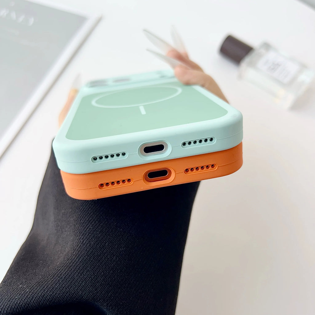 iPhone 17 Pro Max Magnetic Silicone Case - Shock-Absorbing Slim Cover Tidesmit
