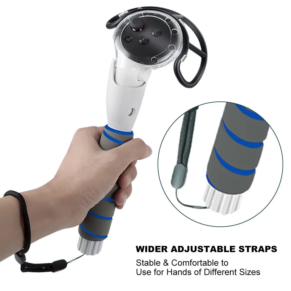 Meta Quest 3 VR Controller Grips - 3-in-1 Ergonomic Extended Handle Set Tidesmit