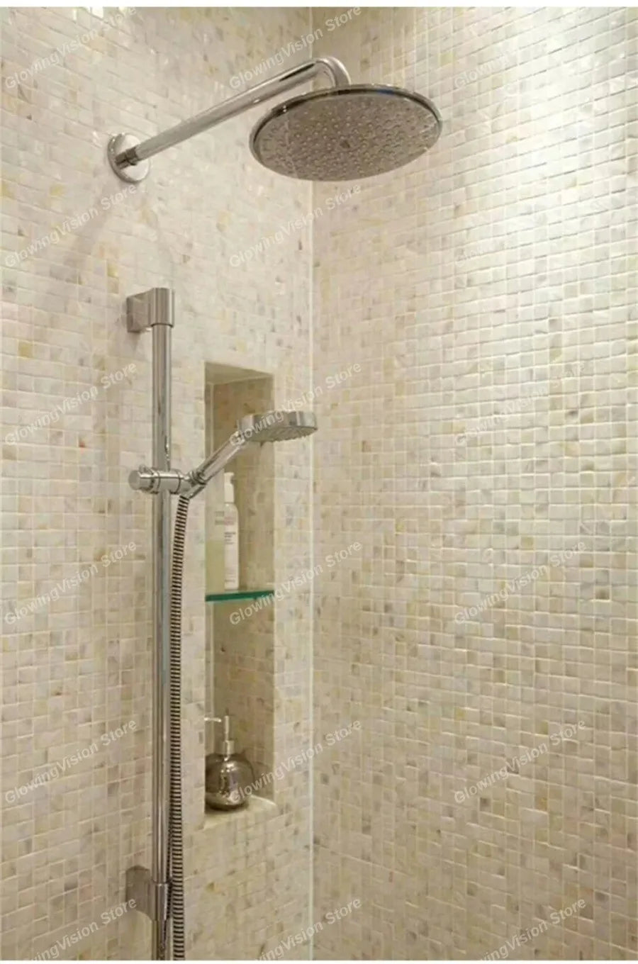 30 CM Natural Shell Mosaic Tile Sticker Sheet Mother of Pearl Wallpaper Tile for Interior Decoration Bathroom Kitchen Wall Tiles
