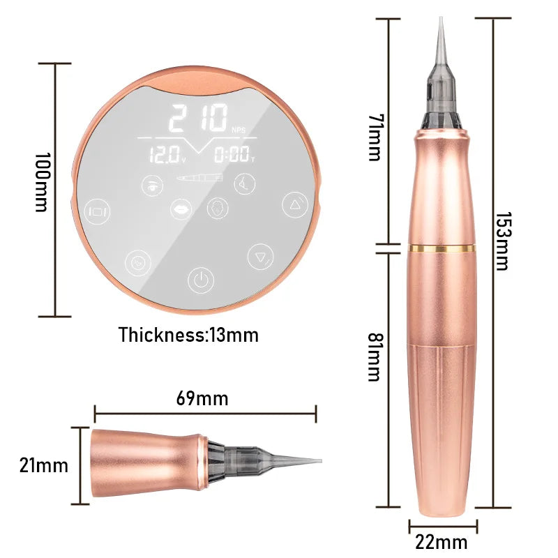 PMU Machine Kit for Professional Eyebrow & Lip Microblading - Tidesmit Permanent Makeup Machines Tidesmit